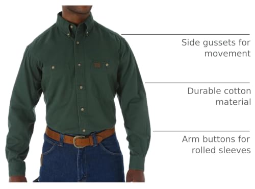 Image of Wrangler Riggs Workwear Men's Logger Twill Long Sleeve Work Shirt
