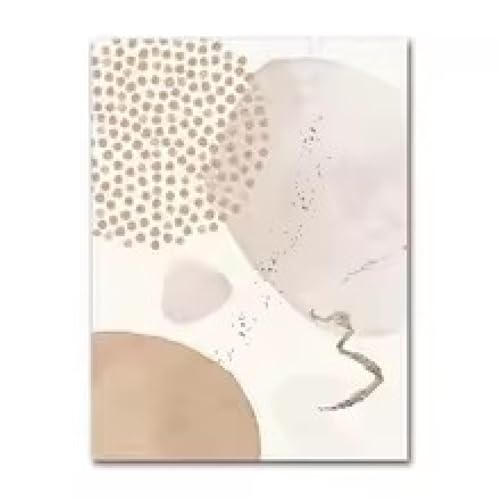 Affiche géométrique bohème beige triptyque idéal pour grands murs