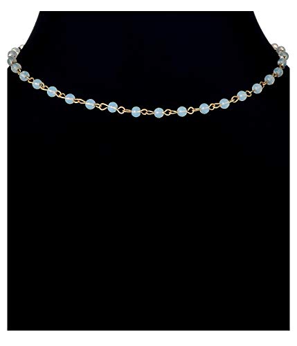 Ofeiyaa 12Pcs Chain Gold Bead Necklace Coin Moon Star Pearl Pendant Chain Choker Multilayer Necklace Leather Cord Set For Women Men Gold Adjustable #TOP1