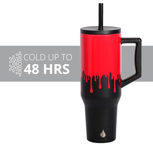 Image of Elemental Spill Proof 40oz Insulated Tumbler with Handle & Straw Travel Mug