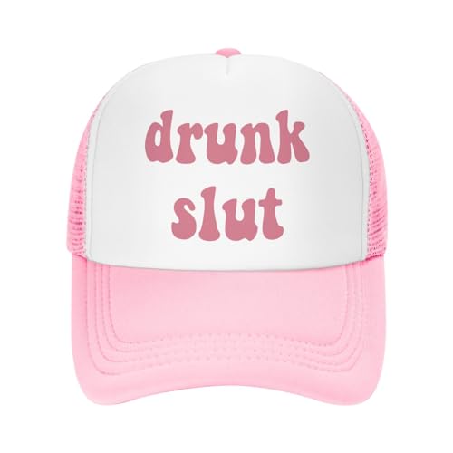 Image of You Find It Offensive? I Find It Funny Trucker Hats for Women Pink Men Funny Slogan Pink Hats for Men