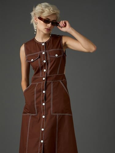 Image of Sassafras Women Waist Cut-Out Midi Dress