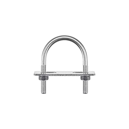 uxcell Round U-Bolts, 6 Sets 44mm(1.73'') Inner Width 69mm Length M8 304 Stainless Steel U Clamp Bolt with Nuts and Plates, for Boat Trailer, M8x44mmx69mm (a22082600ux0608)