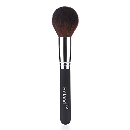 Refand Foundation Makeup Brush Flat Top Kabuki for Face - Perfect For Blending Liquid, Cream or Flawless Powder Cosmetics - Buffing, Stippling, Concealer (Pointed Brush)