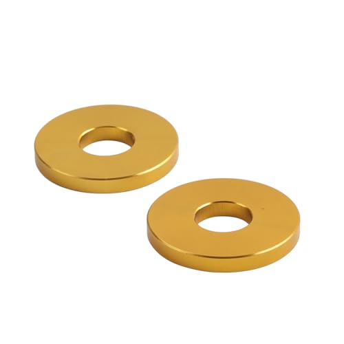 Zhisheng 1 Pair Aluminum Decorative Spacer Saddlebag Crash Bar Gold for Road Glide, for saddlebag guards