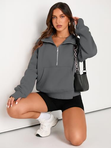 Image of AUTOMET Womens Sweatshirts Half Zip Cropped Pullover Fleece Quarter Zipper Hoodies 2026 Fall Fashion Outfits Clothes