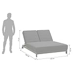 OUTLIV. Doppelliege Miami Aluminium Anthrazit/Flanelle