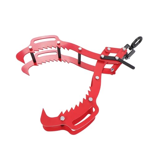 ALL-CARB 36 Inch Log Lifting Tongs, Steel Swivel Dragging Tongs, 4 Claw Log Grabber Hook with Operating Handle