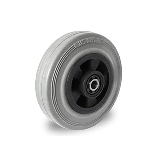 Einbaurad 80 mm Vollgummi grau
