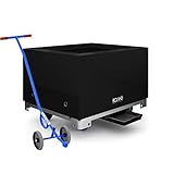 Roland Individual Jardinière Edgy Blok 400 litres avec système à levier et tiroir à eau (noir) Utilisation en intérieur et en extérieur 1220 x 1020 x 600 cm