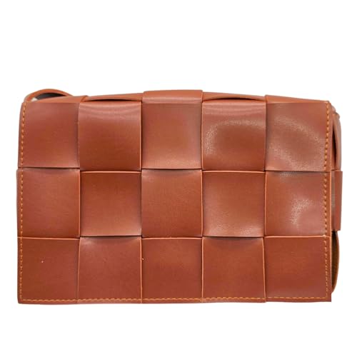 Handmade Vegan Leather Purse for Women – Compact Clutch with Secure Zipper & Magnetic Flap, Lightweight – Made in Ukraine (Brown)