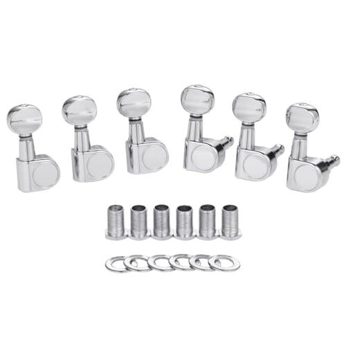 KAISH 6 Inline Guitar 2 Pin Tuners Tuning Keys Pegs Dual Pin Tuning Machine Heads for Squier...
