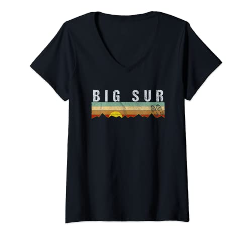 Mujer Camiseta Big Sur, CA - Camiseta vintage Big Sur para regalo Camiseta Cuello V