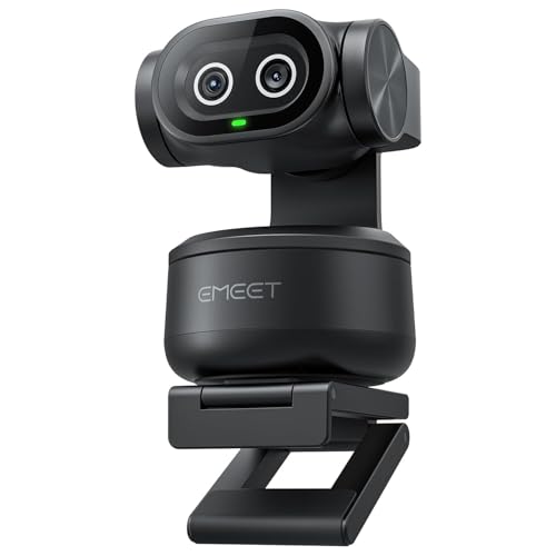Image of eMeet PIXY 4K Dual-Camera AI-Powered PTZ Webcam with AI Tracking, 0.2s Autofocus, Sony Sensor, 3 Mics, Presets, and Gesture Control - Compatible with OBS, Twitch, Switch 2, and Streaming