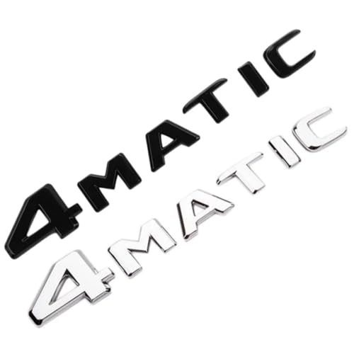 Image of 4Matic Emblem 3D ABS Trunk Logo Badge Decoration Gift Compatible for Mercedes Benz Accessories (Silver 1)