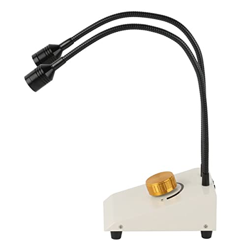 Microscope 6W Dual LED Gooseneck Lights Illuminator Lamp Source for Industry Stereo Microscope Lens