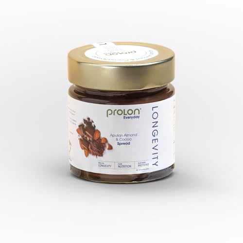Image of Prolon L-Spread Almond Chocolate Spread | Healthy Low Sugar Keto Snack | Rich in Magnesium, Vitamin E, Fiber, Calcium | Gluten-Free, Vegan, Dairy-Free | Plant-Based w /Cane Sugar, & Healthy Fats, 1 Jar