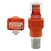 Jiozermi 4 Pcs RF to RJ45 Converter Adapter，Coaxial to Ethernet Adapter Coax Rf F Female to RJ45 Male Converter for Line Tester(Orange)