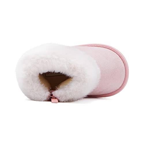 Bmcitybm Baby Snow Winter Boots Girls Boys Cold Weather Faux Fur Shoes 6 12 18 24 Months Pink Size 6-12 Months Infant #TOP4