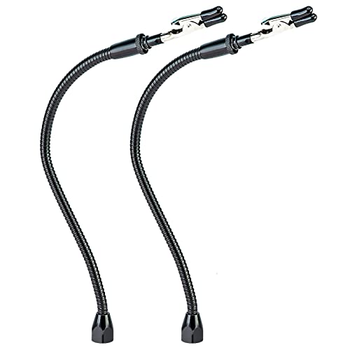 Demao Magnetic Soldering Helping Hands, Third Hand Tools for Soldering, Wire Holders with Flexible Gooseneck Metal Arms for Hobby Welding Crafts(Pack of 2)