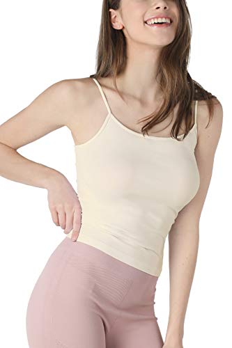 NIKIBIKI Women Seamless Classic Short Camisole Crop Top, Made in U.S.A, One Size2
