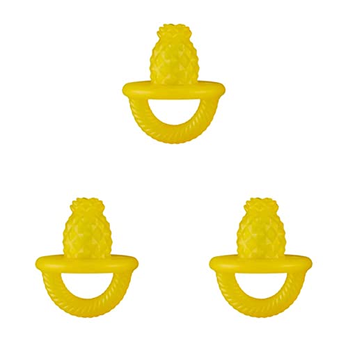 Itzy Ritzy Teensy Teether - Soothing Silicone Hollow Teether Features Flexible, Easy-To-Hold Handle, Pineapple (Pack Of 3) #TOP7