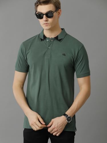 Image of ADRO Mens Polo T Shirt -100% Cotton Polo Tshirt for Men | Solid Polo T-Shirt Regular fit