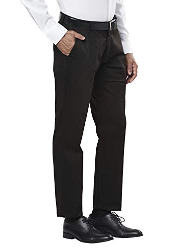 Image of Raymond Men's Cotton Blend Twill Pattern Slim Fit Flat Front Chinos