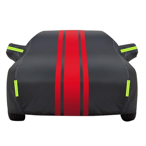 【Design antivento】:Ogni telone per auto è appositamente personalizzato e sono presenti corde antivento nelle quattro posizioni delle ruote della copertura dell'auto. Basta legarlo al mozzo della ruota corrispondente per fissare più saldamente il telo copriauto per svolgere un ruolo antivento. E il telo copriauto ha una serratura per proteggere meglio la tua auto