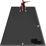 LifeTrim Extra große Premium-Trainingsmatte, 33 x 180 x 0,6 cm, rutschfest, XL-Breite Matten für Zuhause, Workout, Cardio-Fitness, Heim-Fitnessmatte, ungiftig, langlebig, Verwendung mit oder ohne