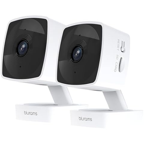blurams 5GHz Security Camera 2PCS, 2K Pet Camera,Dog Camera with Phone App,Dual-Band Wi-Fi Camera w/AI Motion Detection,2-Way Talk,IR Night Vision Cover
