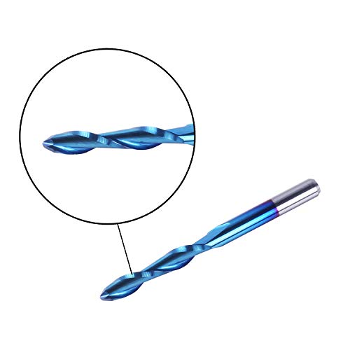 Sainsmart 2-FLUTE BALL NOSE Genmitsu 10Pcs Nano Blue Coat Ball Nose End Mill Cnc Router Bits thumb #3
