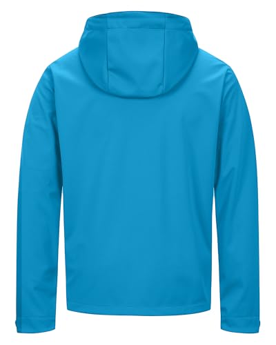Image of 33,000ft Men's Softshell Jacket with Hood Waterproof Windbreaker Lightweight Rain Shell Jacket for Outdoor Hiking Travel
