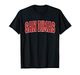 SAN DIMAS CA CALIFORNIA Varsity Style USA Vintage Deportes Camiseta