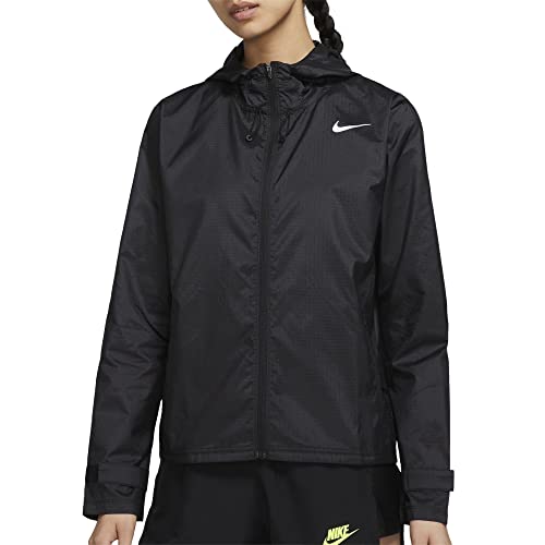 Nike Essential Women's Running Jacket (as1, alpha, s, regular, regular, Black, Small)