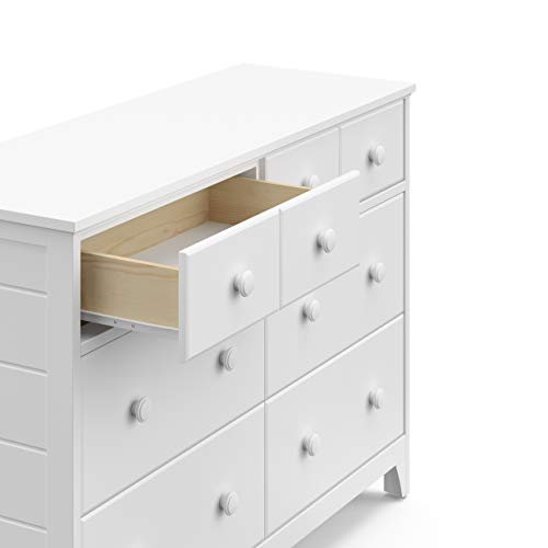 Stork Craft Storkcraft Moss 6 Drawer Double Kids Bedroom Dresser, 17.05X48.07X34.49(Lxwxh) Inches (Pack Of 1), White #TOP7