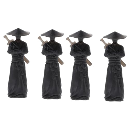 BESPORTBLE 4piezas Mini Figuras De Ninja Estatuas Decorativas para Oficina Y Hogar...