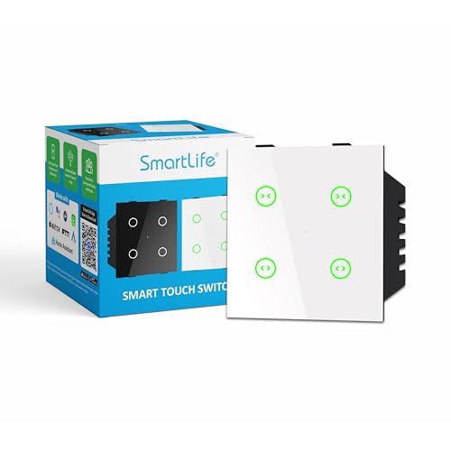 SmartLife Modular Curtain Smart Touch Switch (White) | WiFi + BLE...