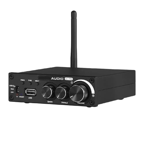 NGDOLAOV 5.0 Power Amplifier 320W Stereo 2.0 Channel Subwoofer Amplifier Treble Bass Adjustment USB Lossless Music Player