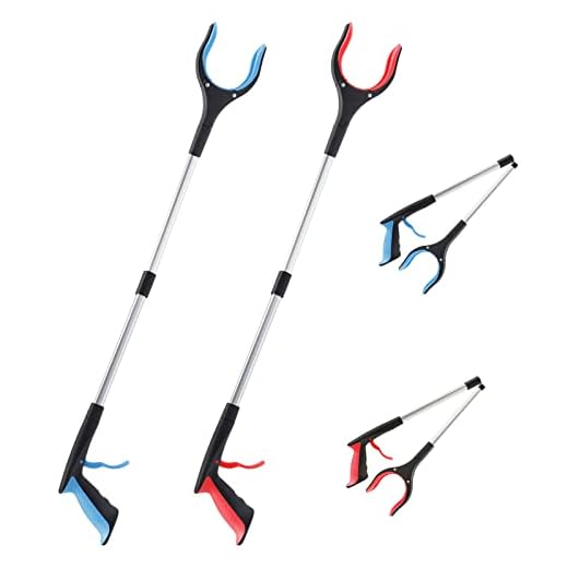 OITUGG Litter Pickers Set of 2 pcs, 83cm Grabber Stick, Helping Hand Grabber for Reaching Aids and Adults, with Magnetic Tip and 360° Rotatable Head, Portable Pick Up Stick Grabber,32.6 inch