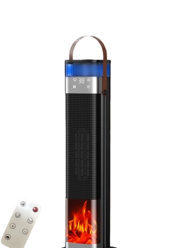 タワー型ヒーター, 1500W PTC発熱体, 3段階温度調節, デジタル表示, 加湿機能搭載, リモコン付き, 650mm