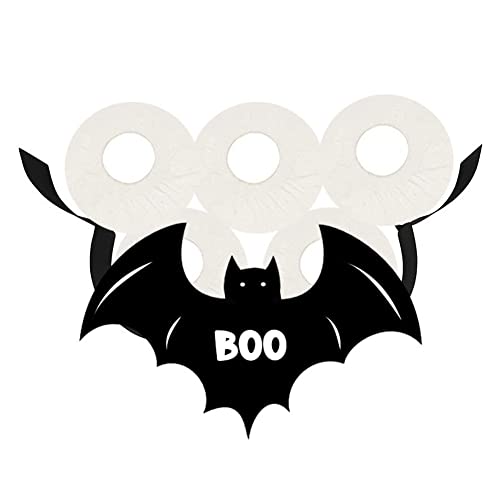 2022 New Toilettenpapierhalter Edelstahl, Halloween Klopapierhalter Wandhalterung-HäLt 7 Toilettenpapier Rollenhalter, Wc Papier Halterung mit Bohren füR KüChe und Badezimmer (schwarz(Schläger)) Cover