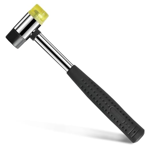 Small Rubber Mallet Hammer Tool - 25mm Non Marring Tapping Block for Vinyl Plank Double Faced Soft Flooring Mallet for Crafts - Jewelry, Wood Rubber and Nylon
