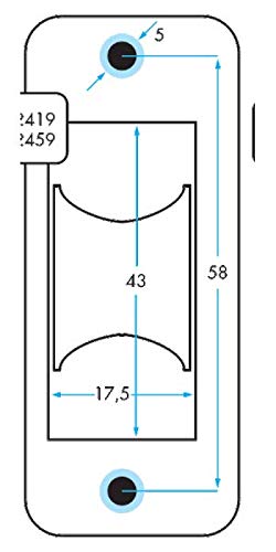 Nautos #92459-Classic line-Single Through Deck with Aluminum SHEAVE- 28 mm sheave-Long Lasting Characteristics.Sailboat Block