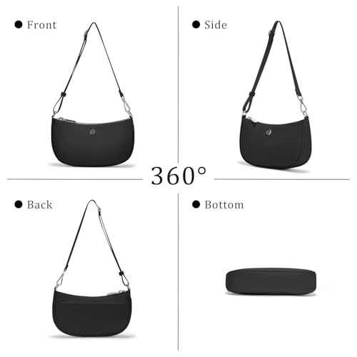 Image of Shoulder Bag for Women Handbags with Adjustable Strap Underarm Purse Mini Clutch Purses Trendy Crescent Bags 1L