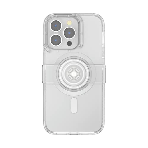 PopCase para MagSafe funda iPhone 13 Pro transparente con soporte PopGrip ajustable 4