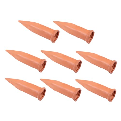 UPKOCH 1set Automatic Watering Device Large Self Watering Bulbs Watering Tool Plant Watering Self Watering Plant Spikes Garden Plants Self Watering Spikes Stakes Red Ceramics 8pcs