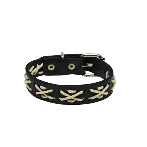 Image of THE MEN THING REBEL STITCH - 18mm Genuine Leather Adjustable Bracelet for Men & Boys (9 inch)