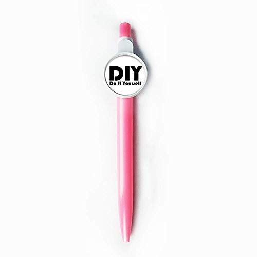 Stylo à bille rétractable bleu avec citation inspirante DIYthinker