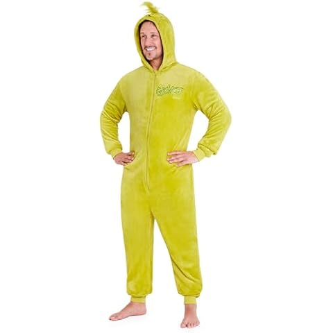 The Grinch Mens Fleece Hooded Onesie Cover